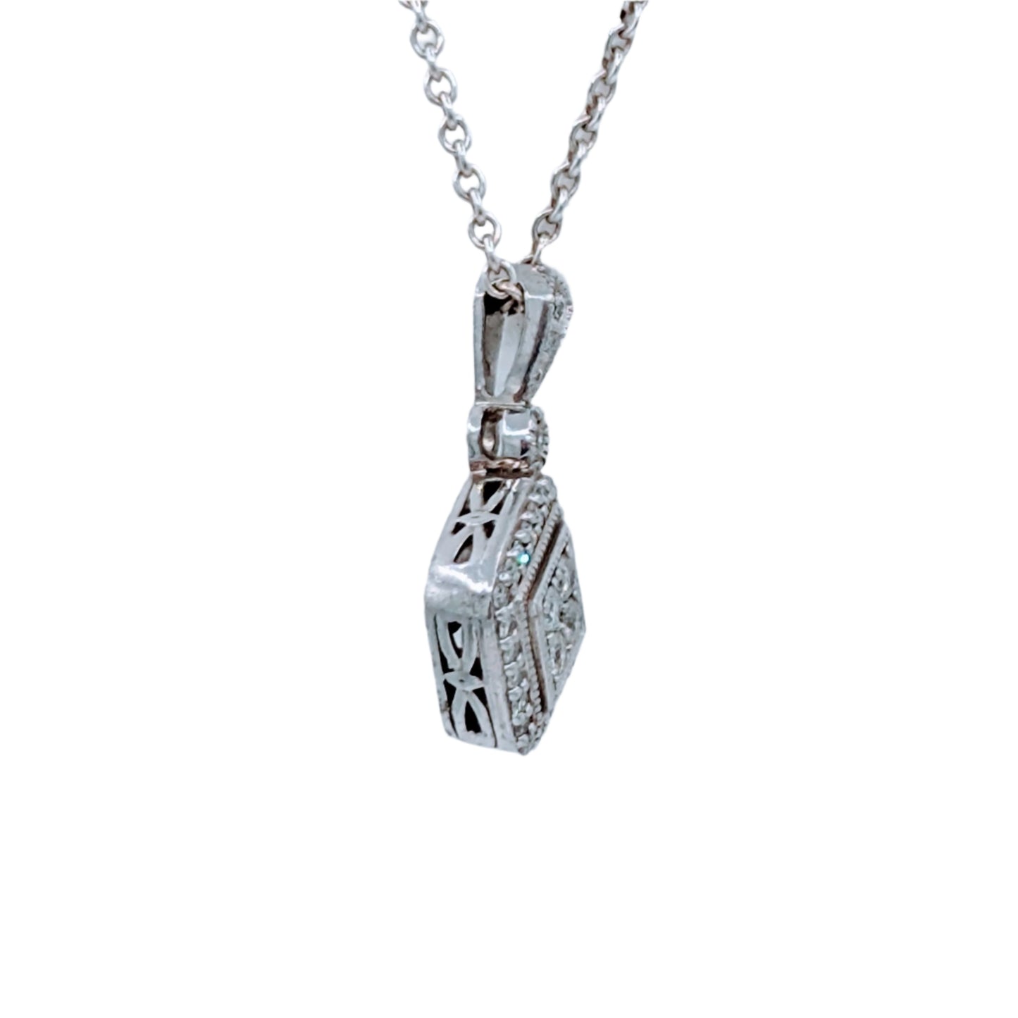 Tiffany Silver Diamond Pendant