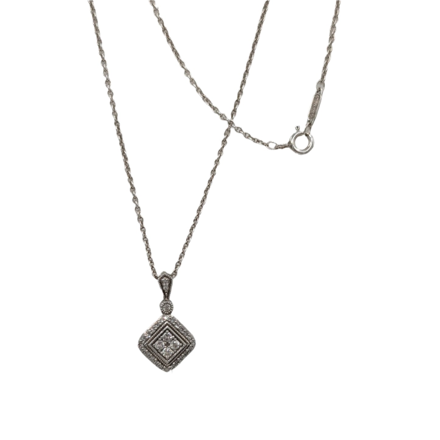 Tiffany Silver Diamond Pendant