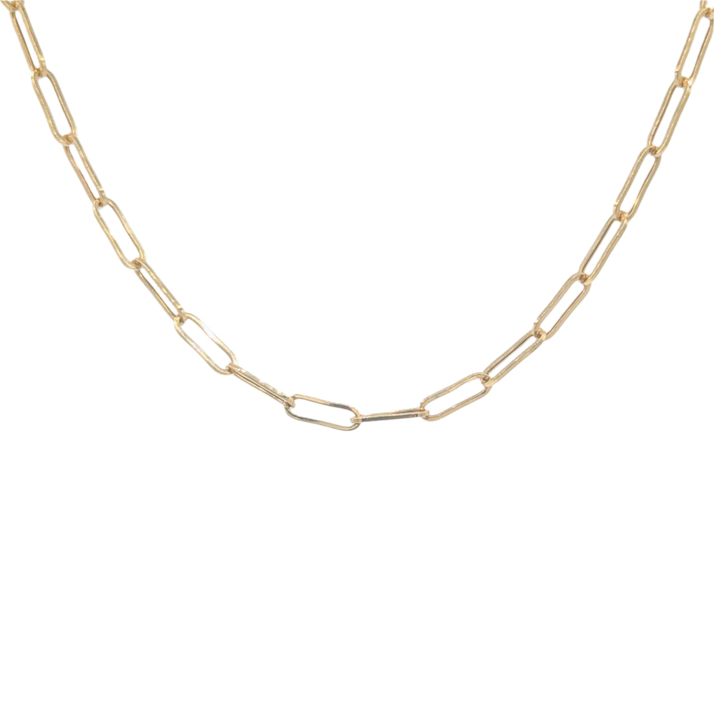 10kt Gold Paperclip Chain