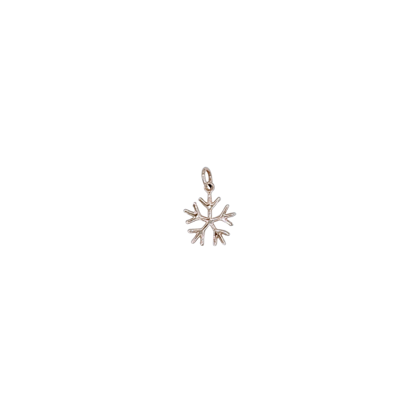 14kt Gold Mini Snowflake Charm