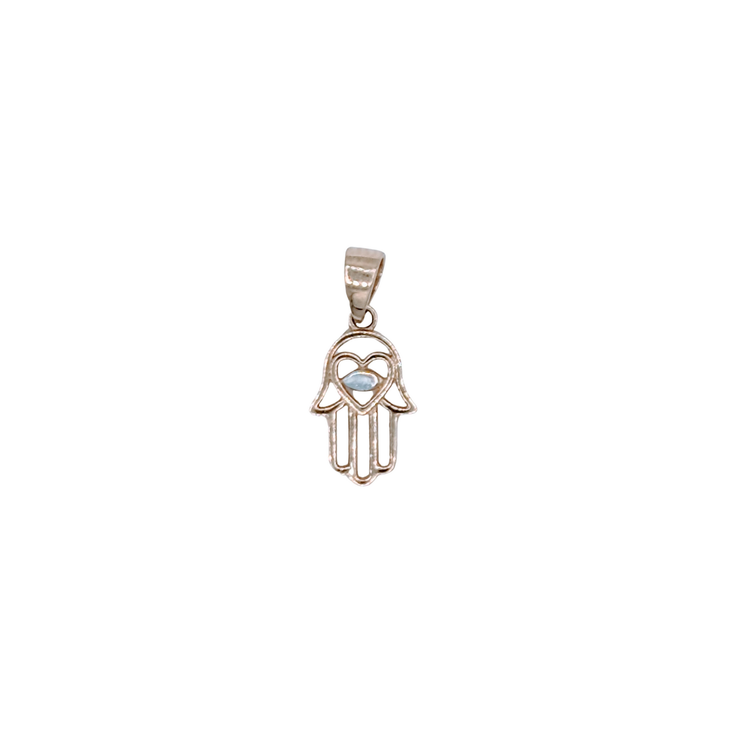 Diamond-cut 14kt Hamsa Pendant