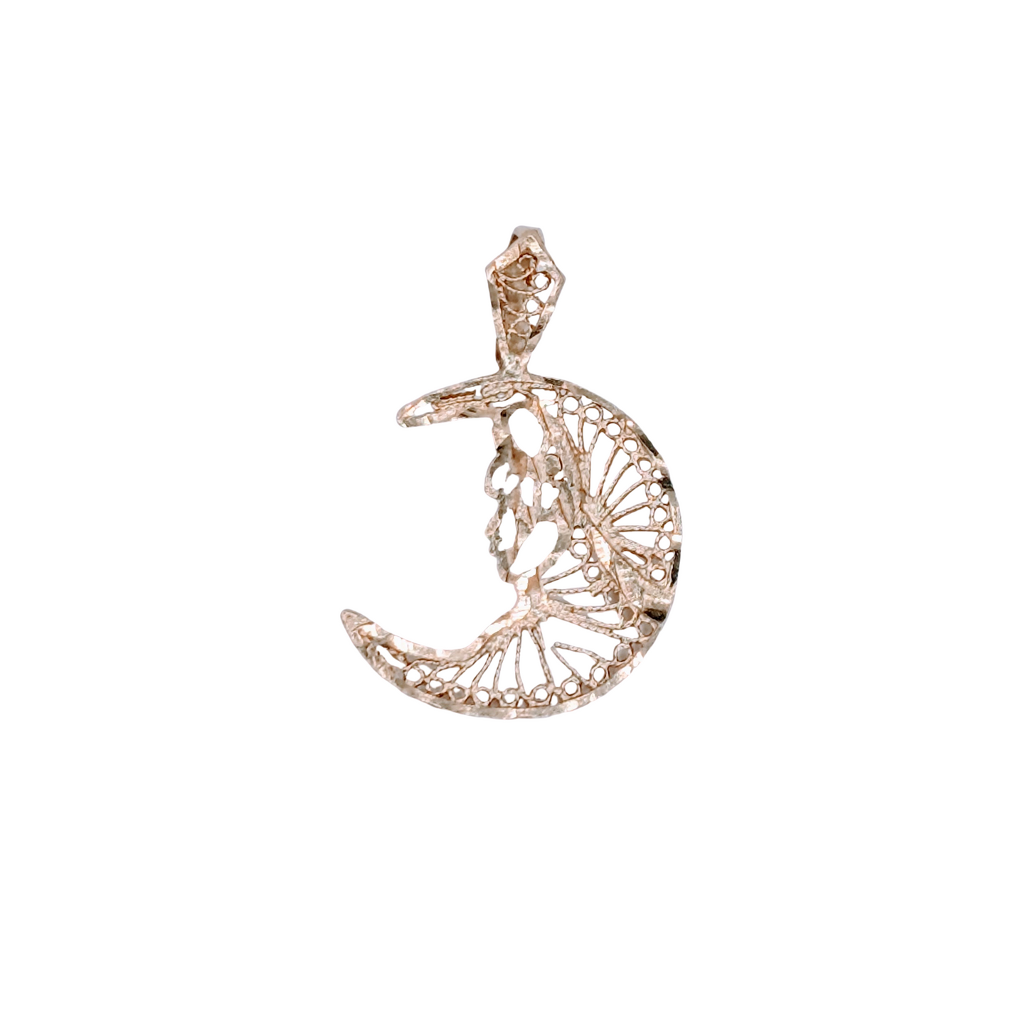 14kt Moon Goddess Pendant