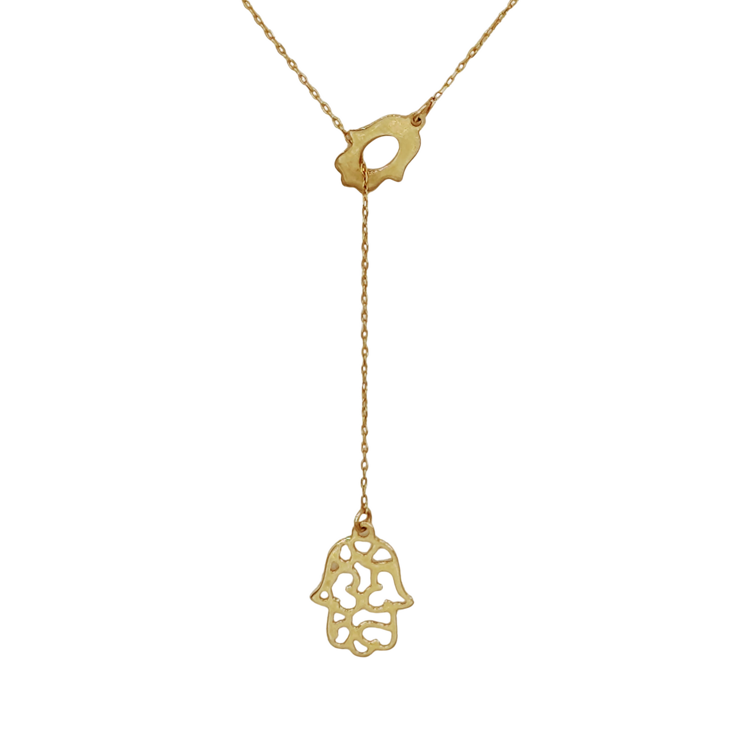 14 kt Gold Hamsa Necklace