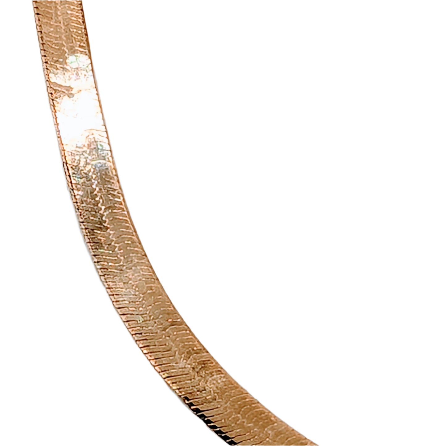 10kt 4mm Herringbone Necklace