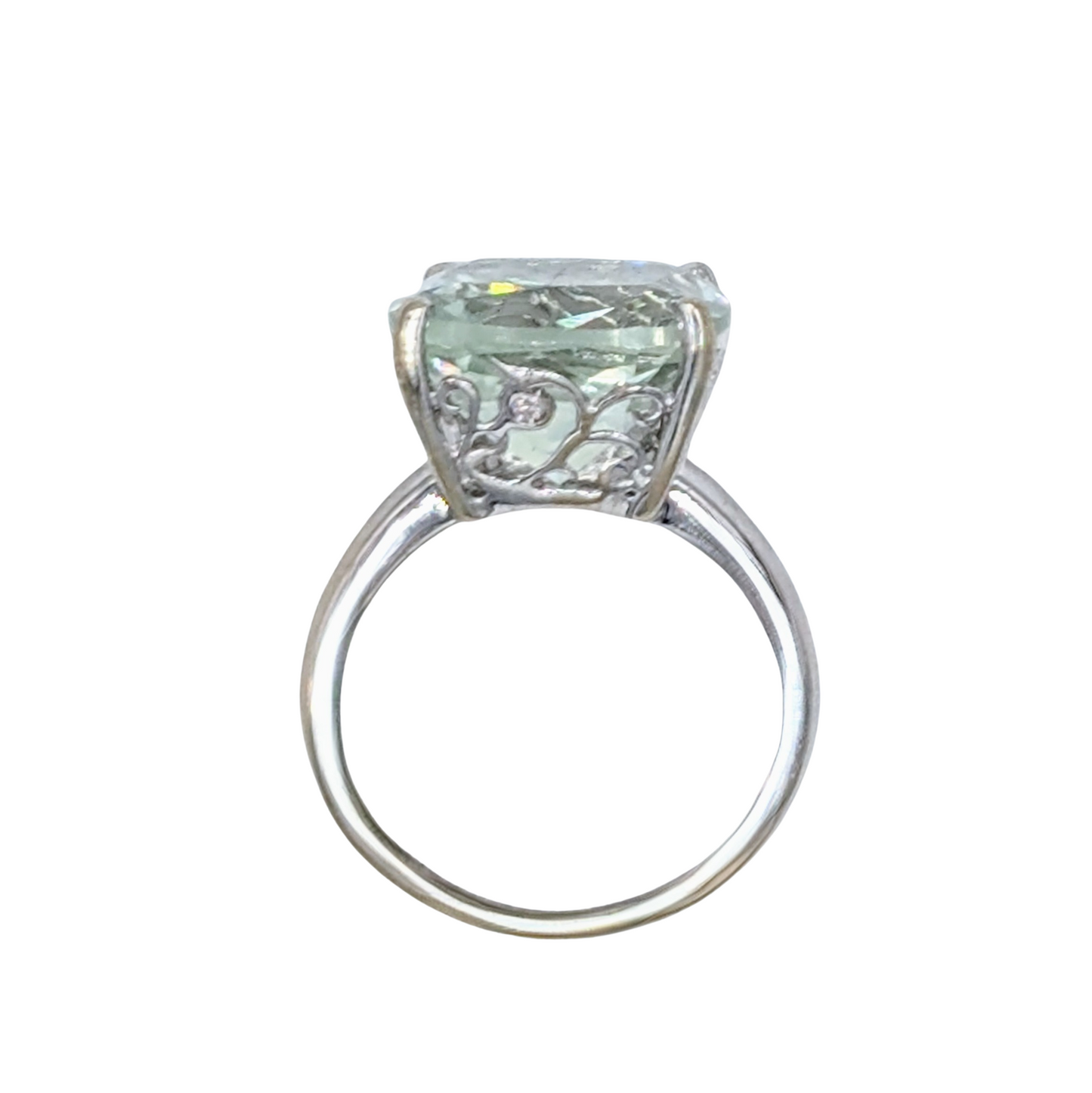 Prasiolite Cocktail Ring