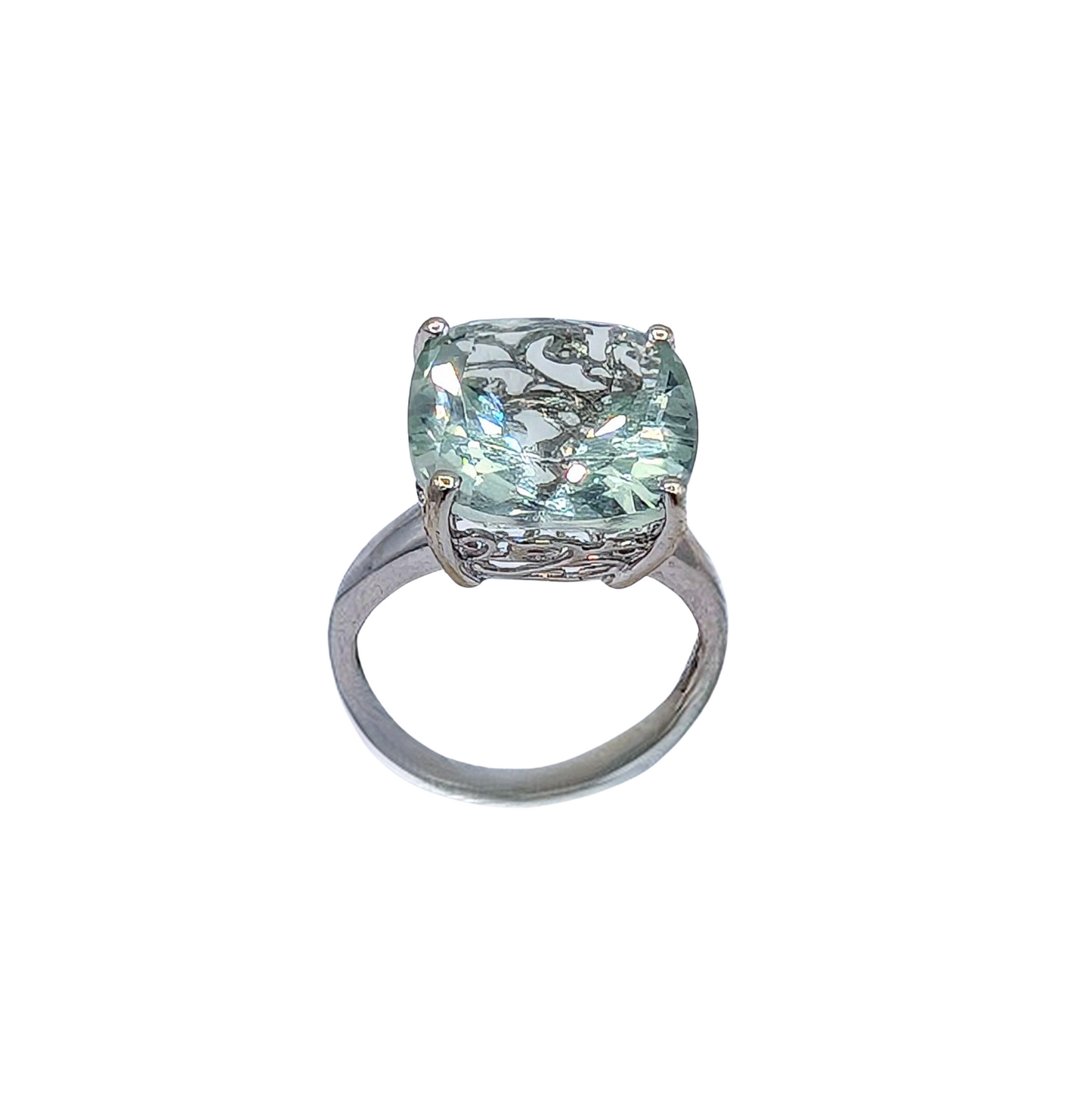 Prasiolite Cocktail Ring