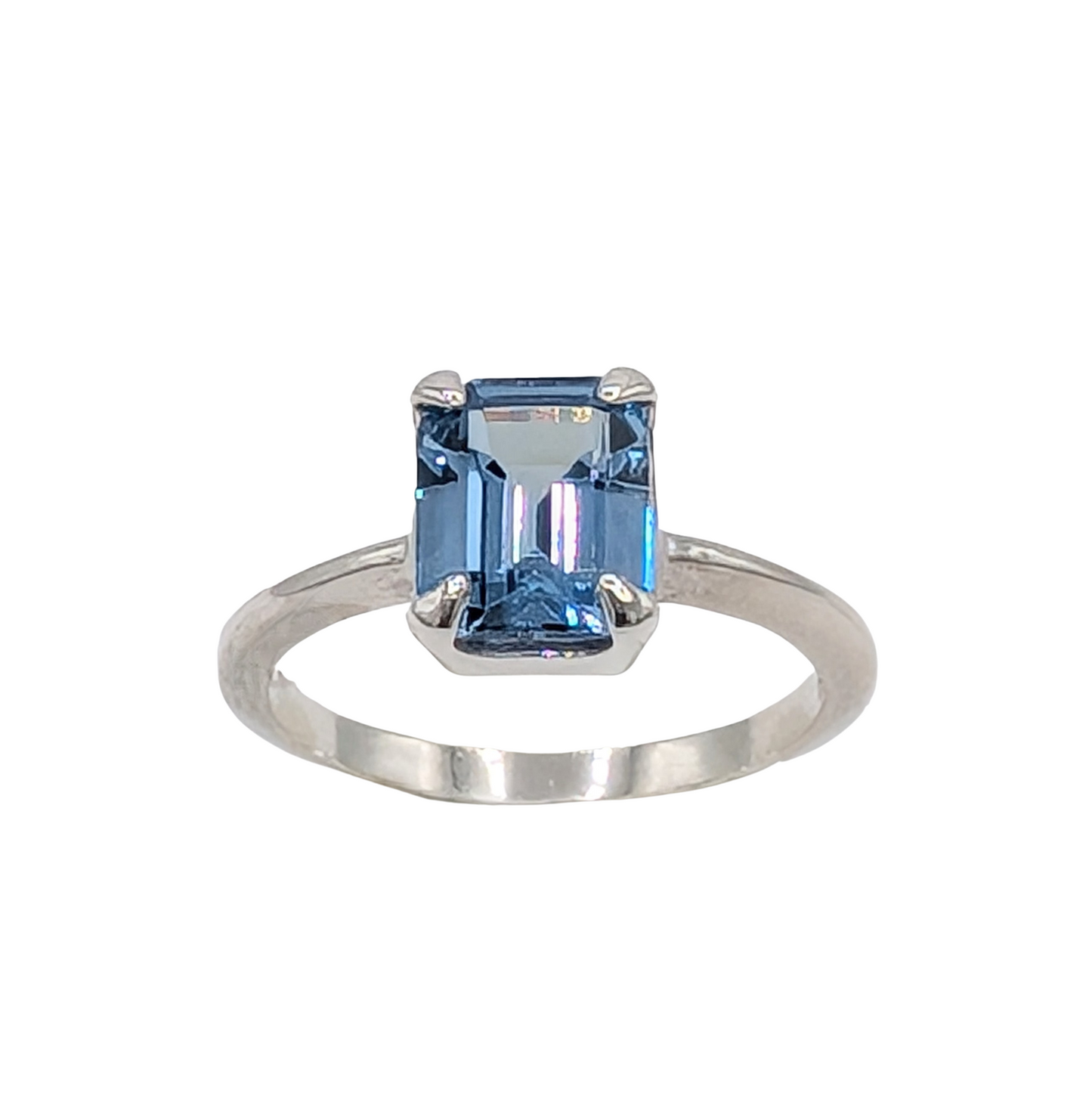 Blue Topaz Silver Ring