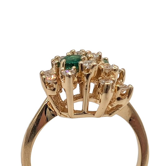 Diamond & Emerald Ring