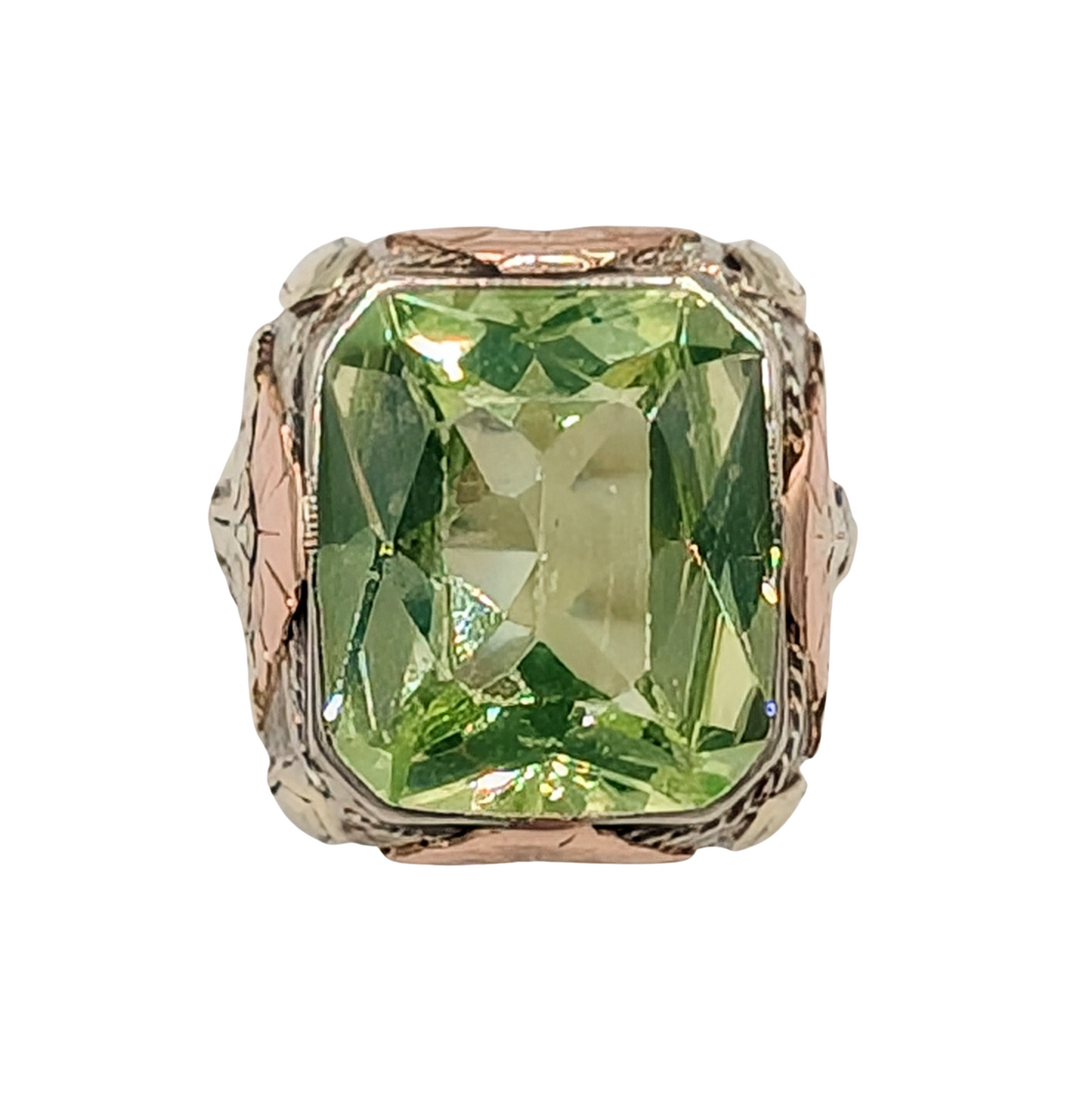 Tri-Color Gold Spinel Ring