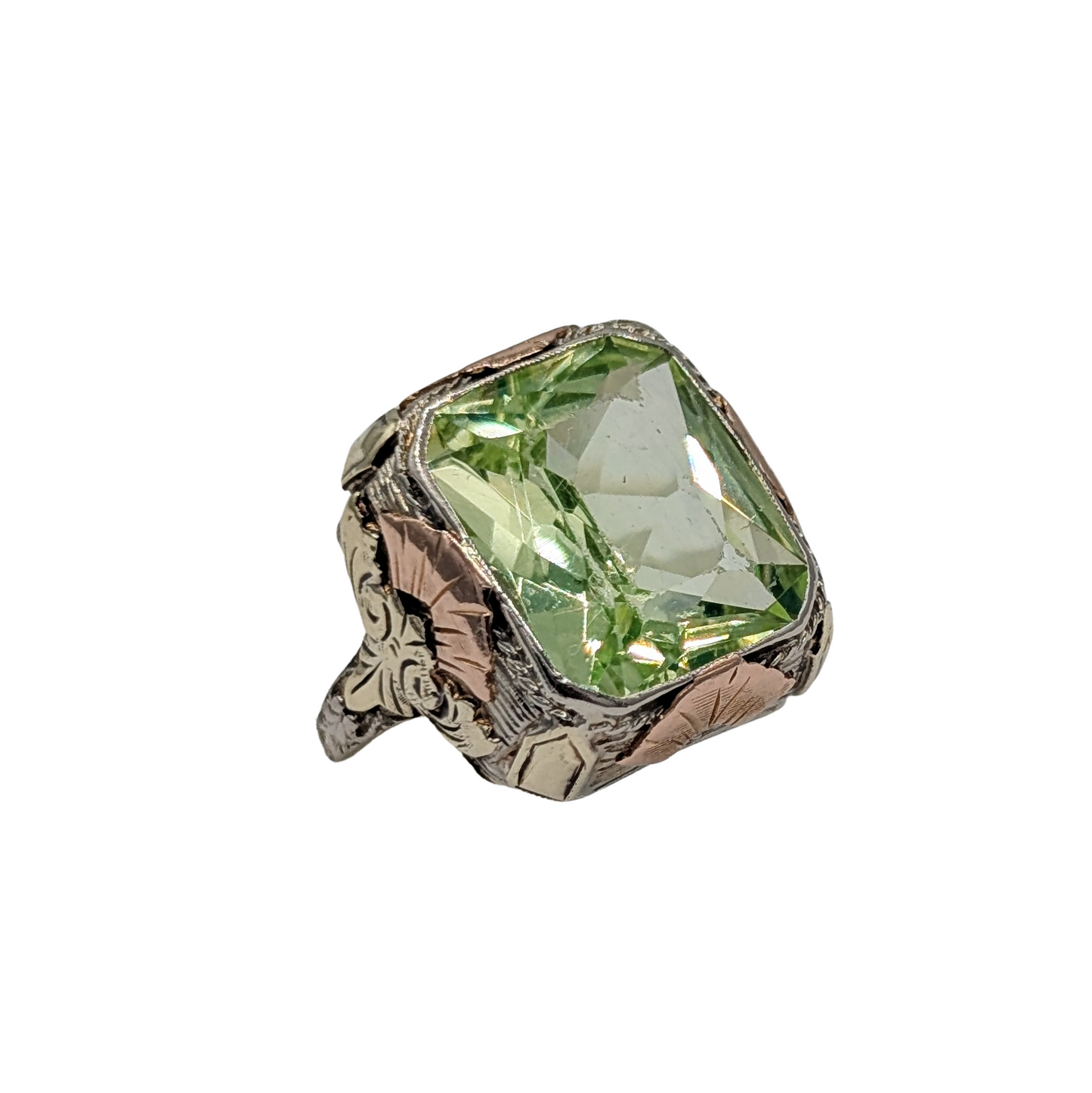 Tri-Color Gold Spinel Ring
