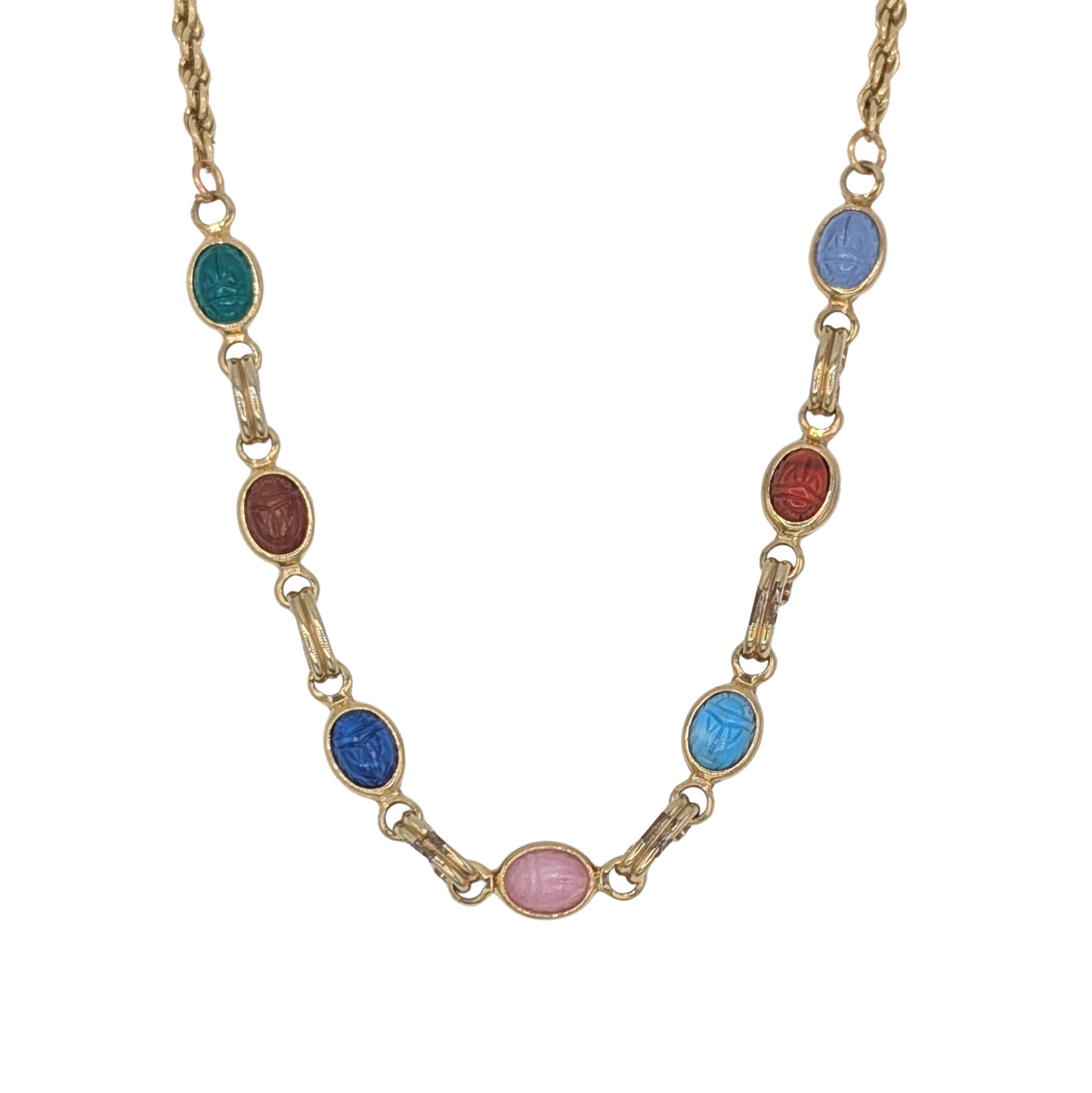 Vintage scarab necklace