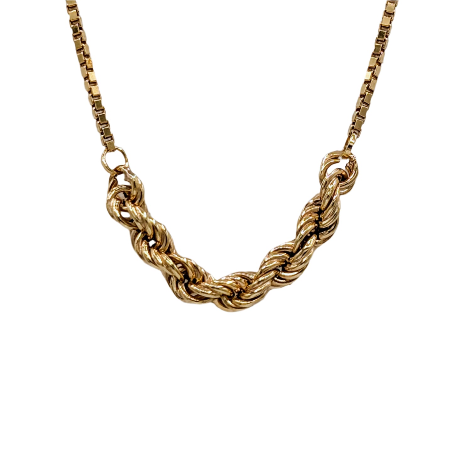 14kt Rope Link Necklace