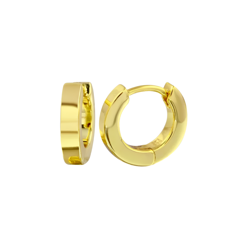 Sterling Silver Gold-plated Huggie Earrings