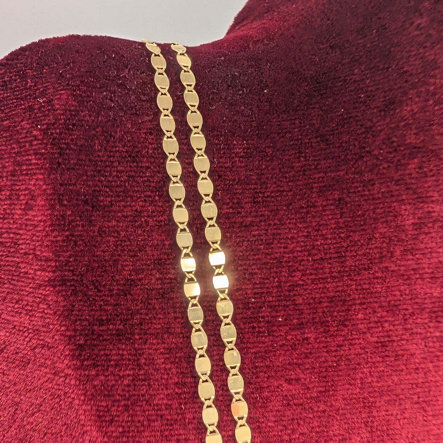 10kt Solid Gold Mirrored Disco Adjustable Necklace